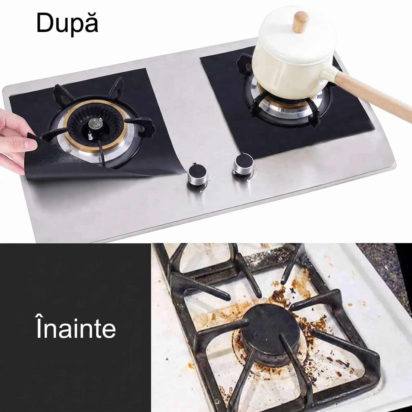 Set de Folii Reutilizabile pentru Aragaz