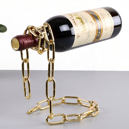 Suport pentru Sticlă de Vin în Formă de Lanț