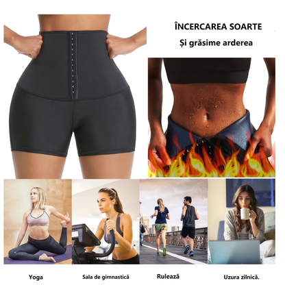 Colanți Scurți cu Efect de Saună