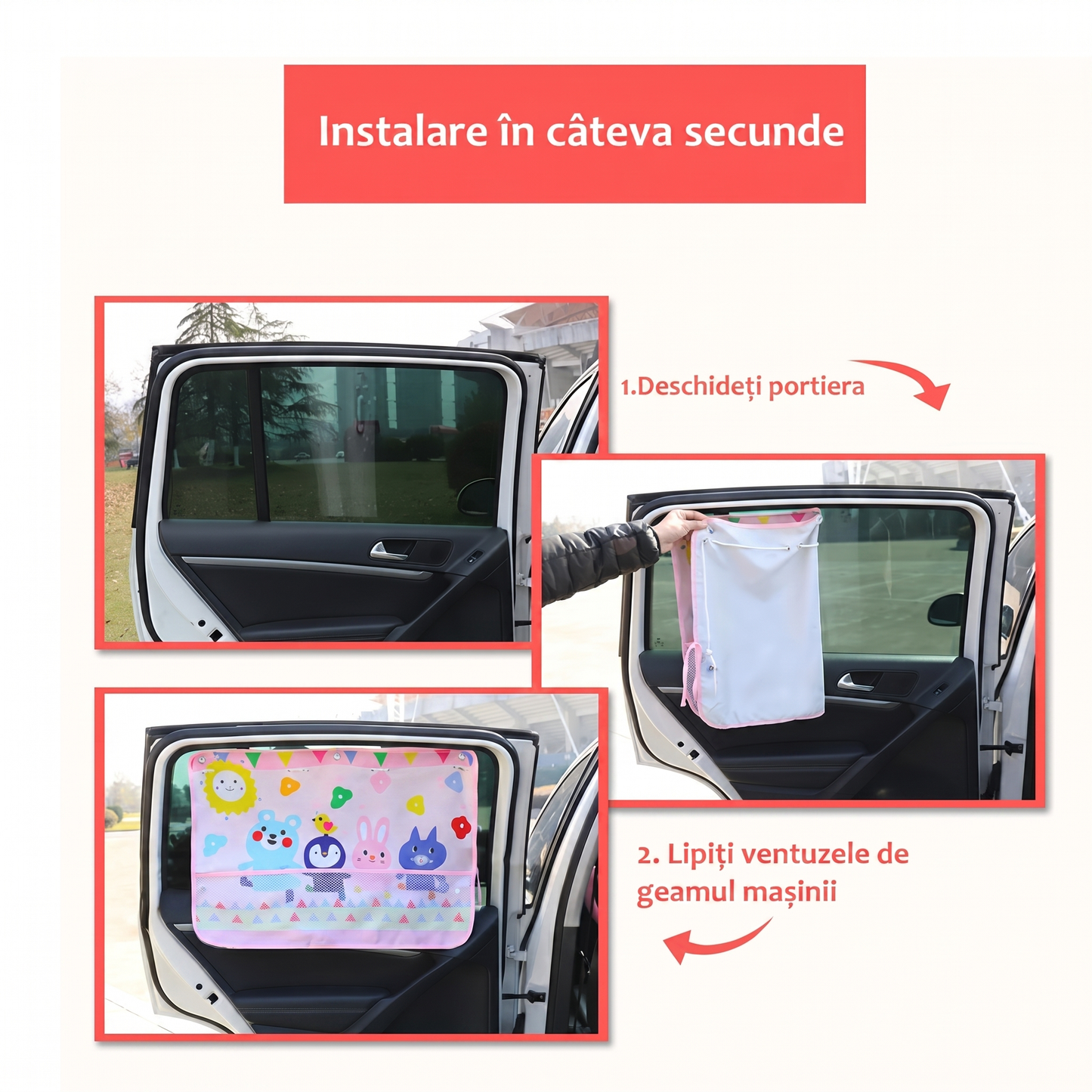 Perdea de Protecție UV de Mașină pentru Copii