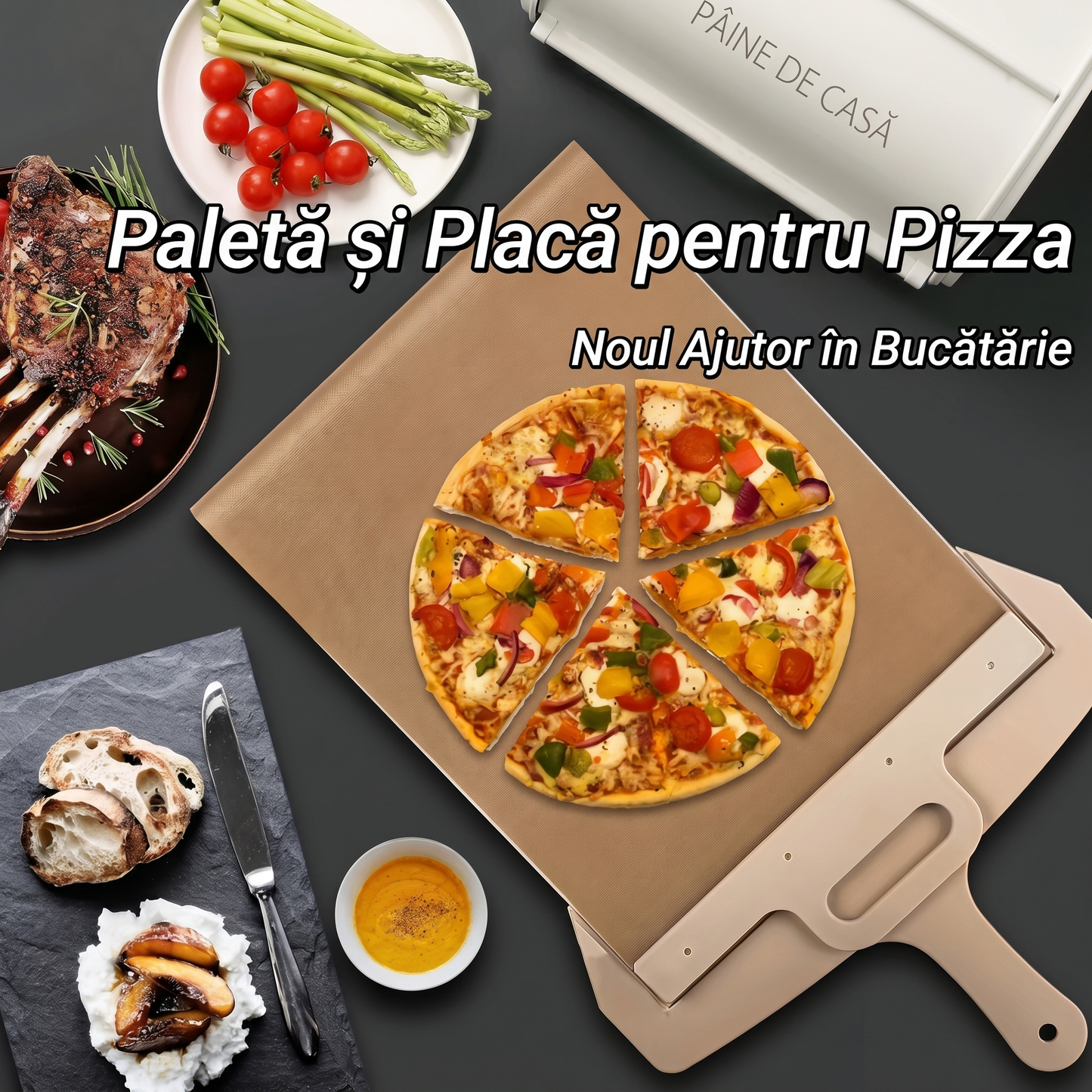 Tavă pentru Mutat Aluatul de Pizza