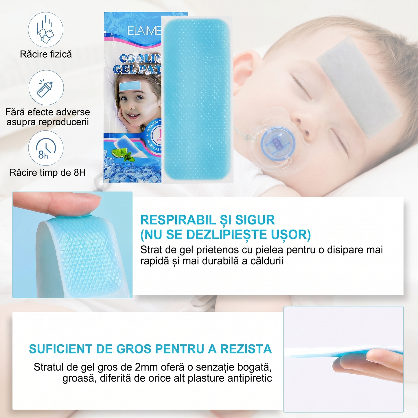 Plasturi Răcoritori pentru Migrene și Dureri de Cap