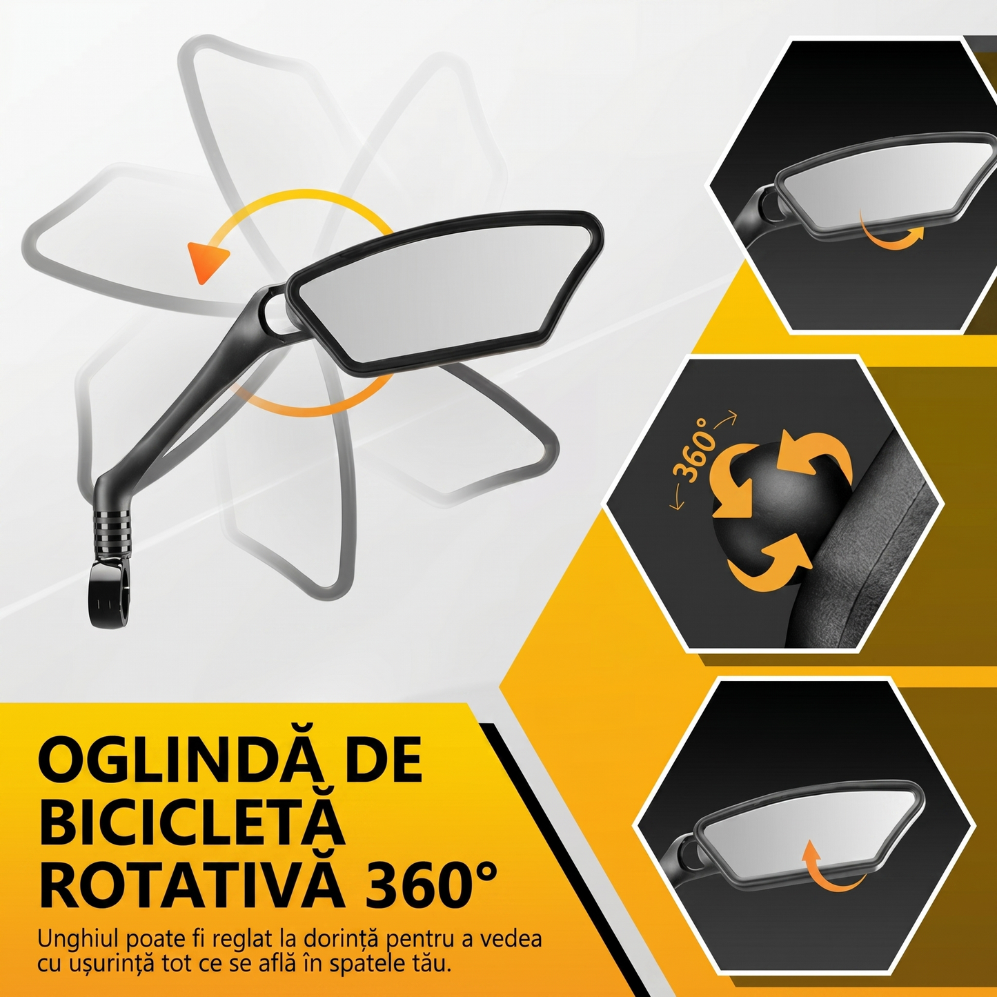 Oglindă Retrovizoare Reglabilă la 360°