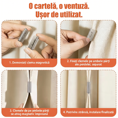 Set Cleme Magnetice pentru Draperii
