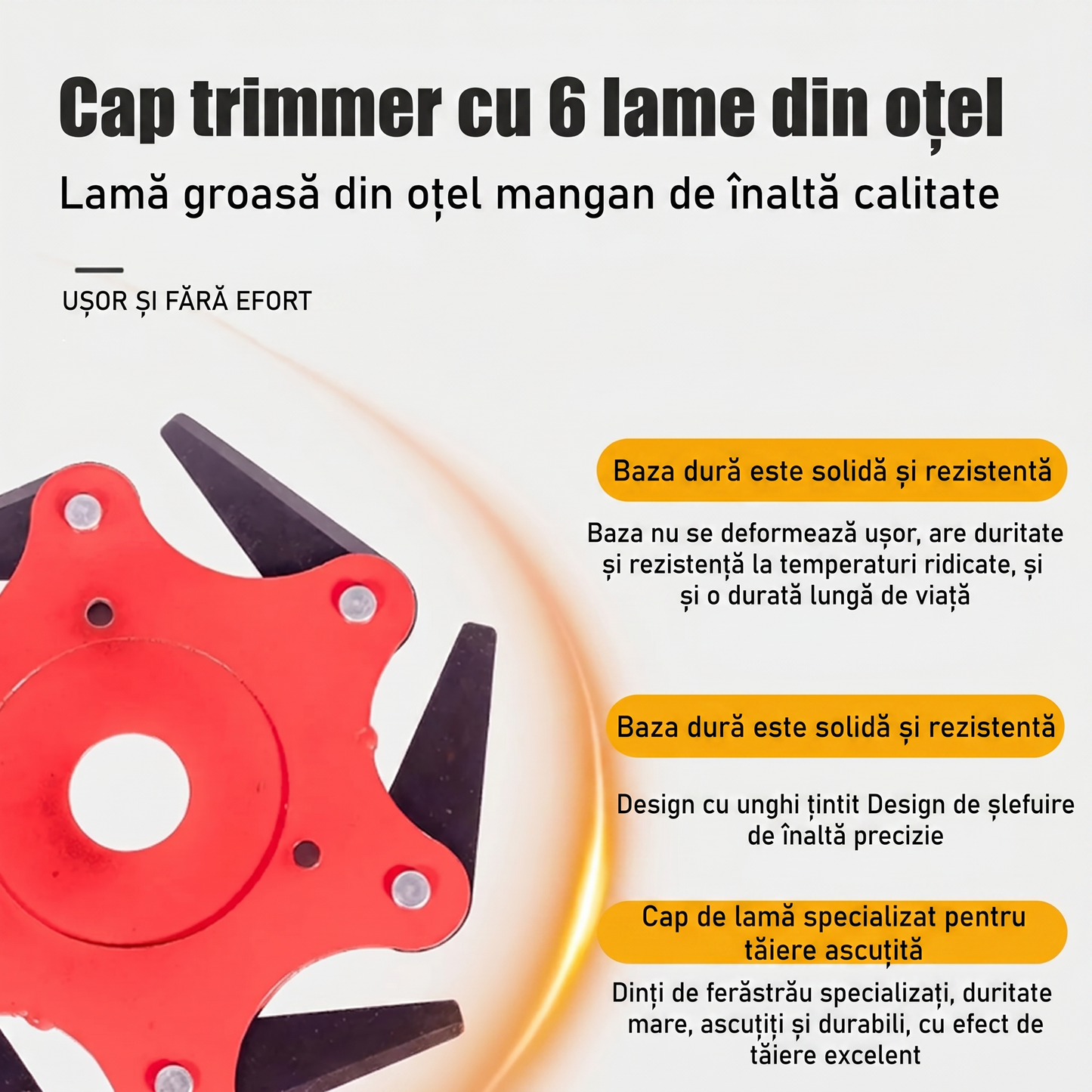 Disc de Motocoasă cu 6 Cuțite