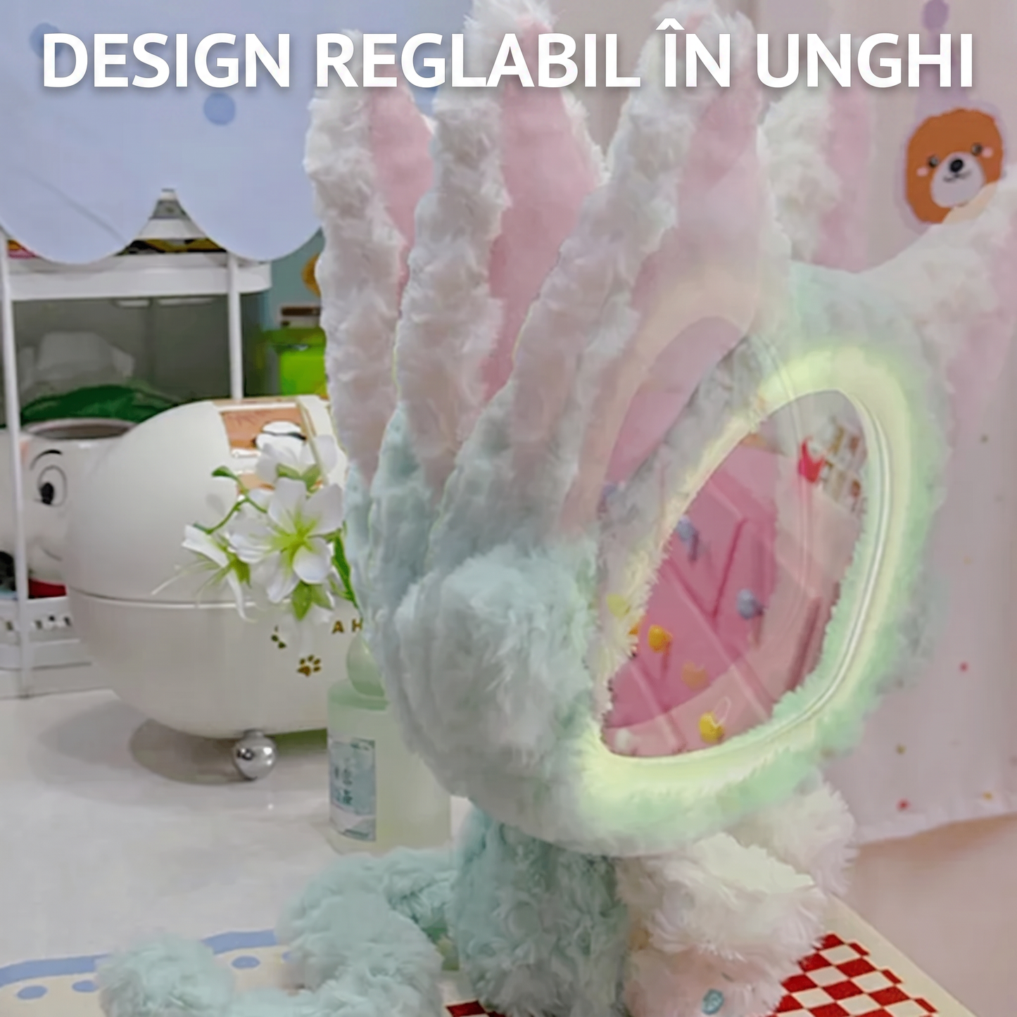 Oglindă LED cu Model Plușat
