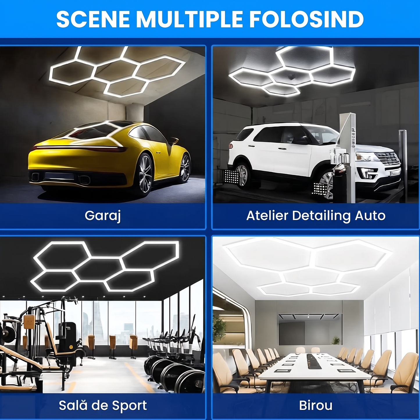 Lampă LED Modulară Tip Fagure