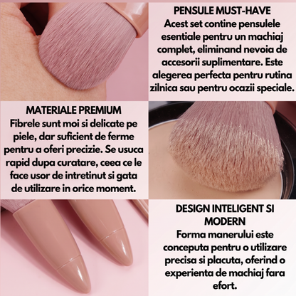 Set de Mini Pensule cu Oglindă