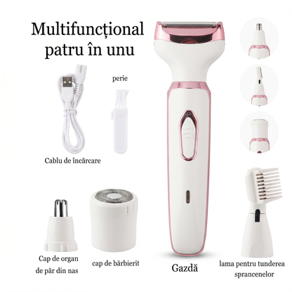 SilkyTouch Pro™ – Epilator portabil cu 4 capete