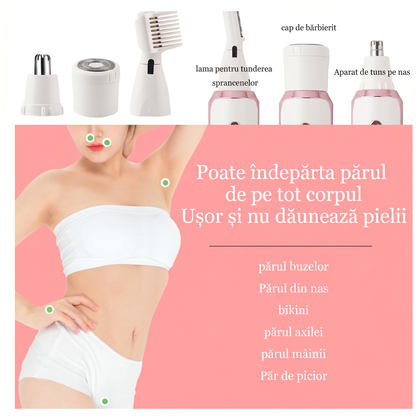SilkyTouch Pro™ – Epilator portabil cu 4 capete