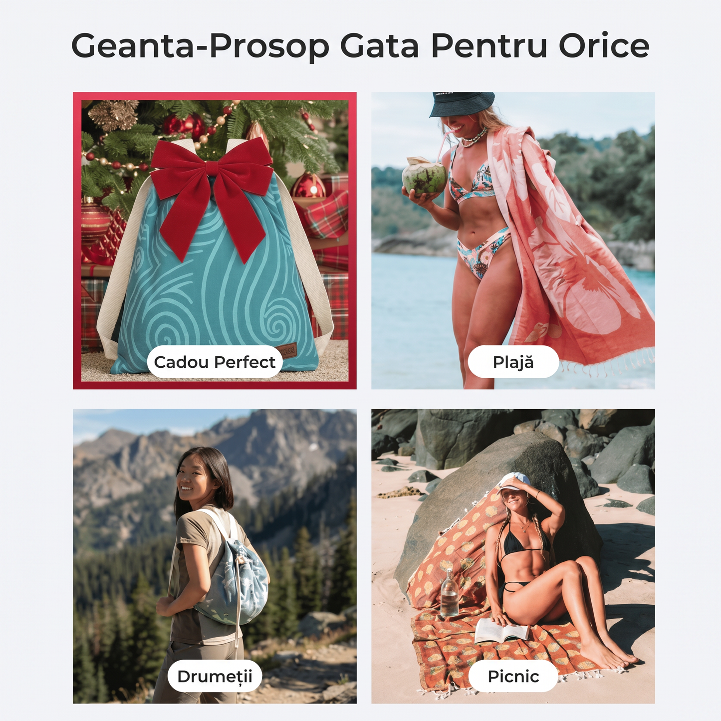 Sac de Plajă Multifuncțional cu Design Marin
