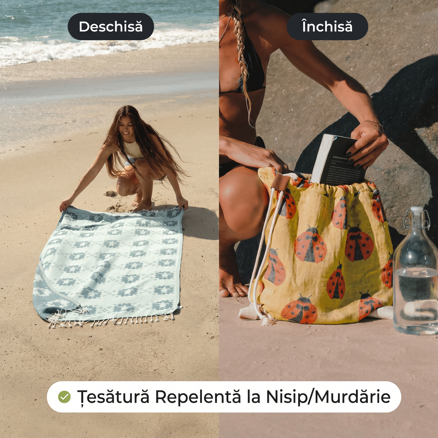 Sac de Plajă Multifuncțional cu Design Marin