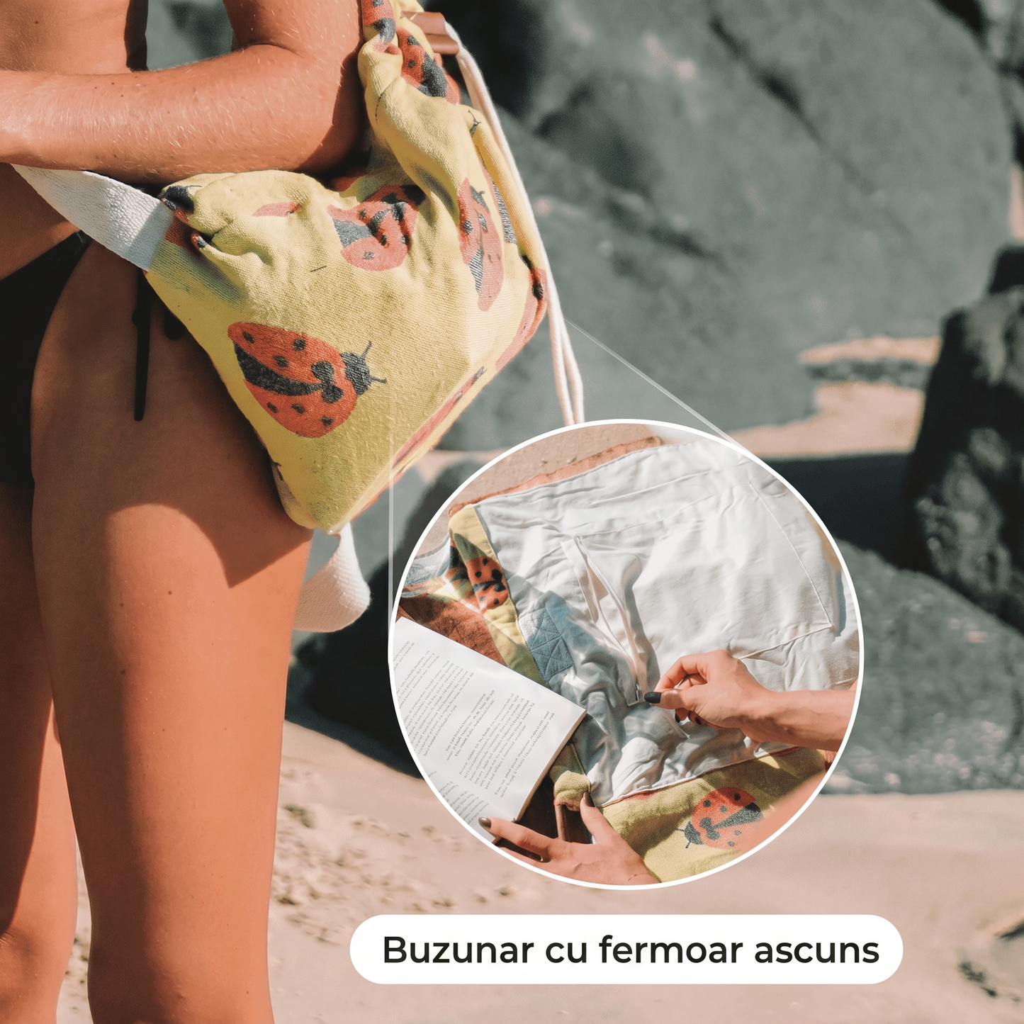 Sac de Plajă Multifuncțional cu Design Marin