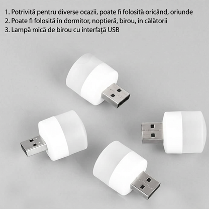 Set 4 Lampi de Noapte USB pentru Atmosferă Caldă