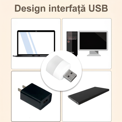 Set 4 Lampi de Noapte USB pentru Atmosferă Caldă
