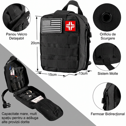 Kit de Supraviețuire de Urgență 142 Piese cu Geantă