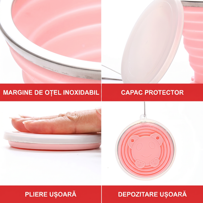 Set 3 Căni Pliabile din Silicon pentru Voiaj