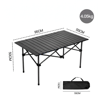 Set de Camping cu Masă Pliabilă și 4 Scaune