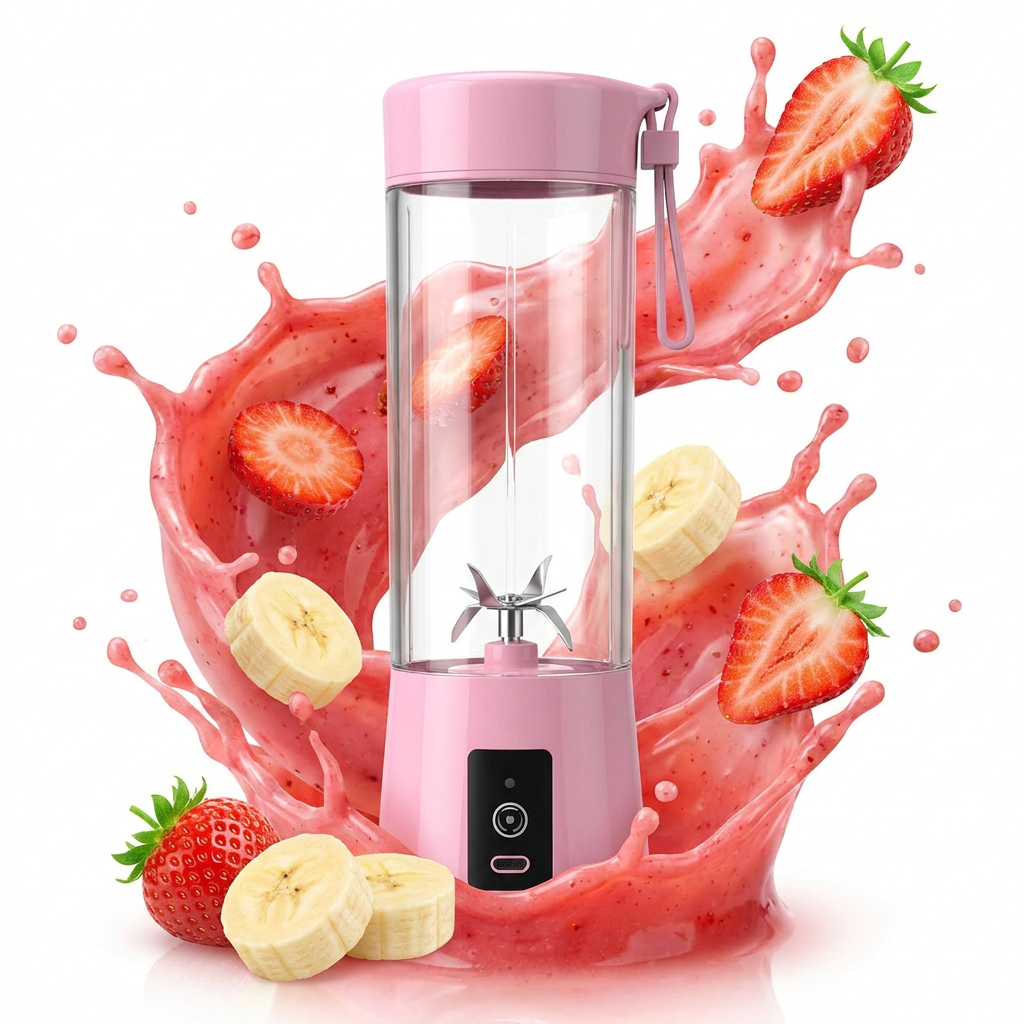 Mini Blender Portabil pentru Sucuri