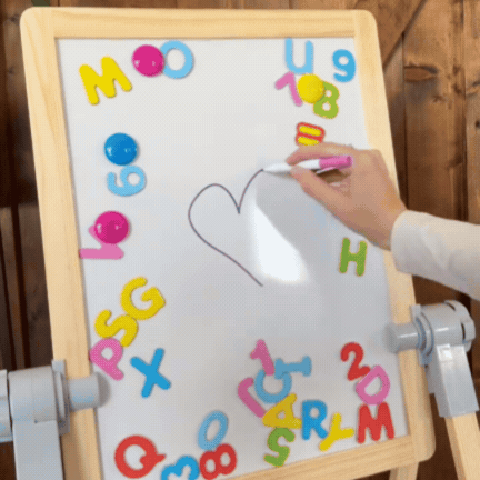 Tablă din Lemn Magnetică cu 2 Suprafețe tip Șevalet