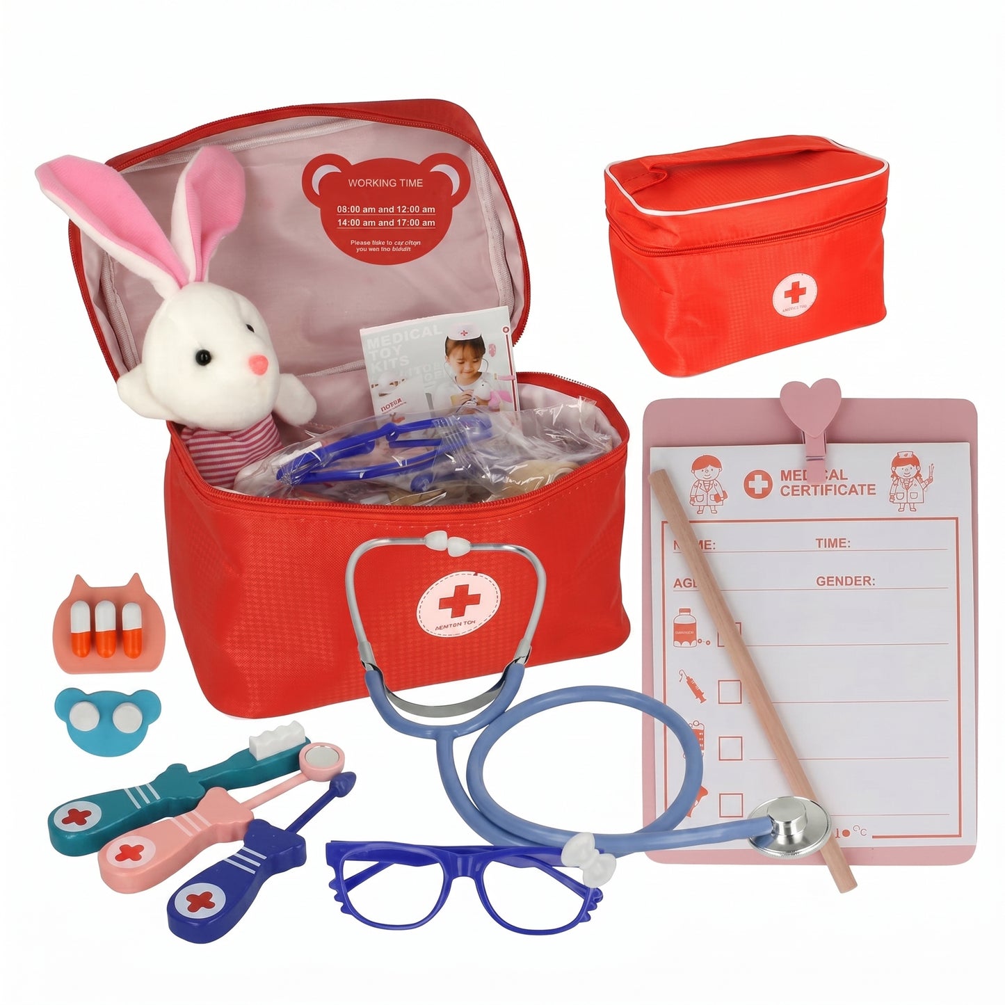 Set de Joacă Doctor cu 38 Piese și Cutie Depozitare