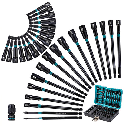 Set Profesional 31 Piese Biți Magnetici și Tubulare pentru Bormașină