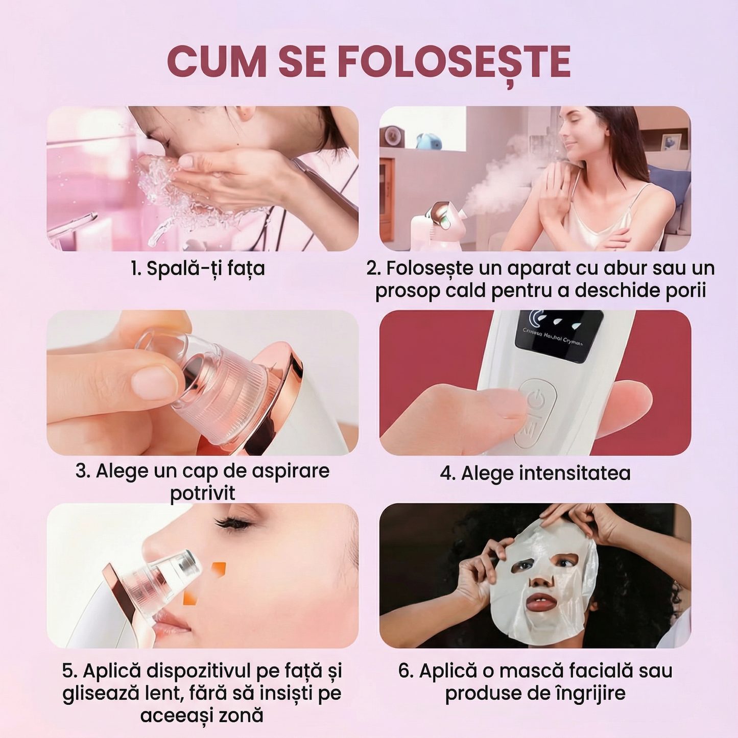 Vacuum Electric pentru Curățarea Porilor