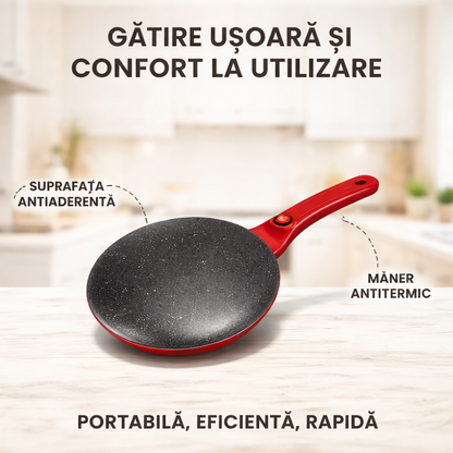 Tigaie Portabilă Electrică pentru Clătite, Fără Aragaz