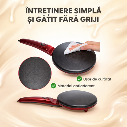 Tigaie Portabilă Electrică pentru Clătite, Fără Aragaz