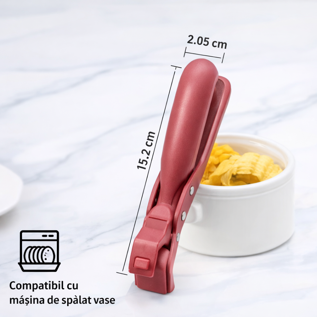 Set 2 Clești Multifuncționali din Silicon Anti-Opărire