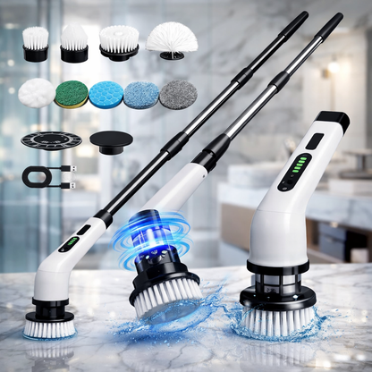 Perie Electrică Rotativă 9 în 1 cu Mâner Telescopic