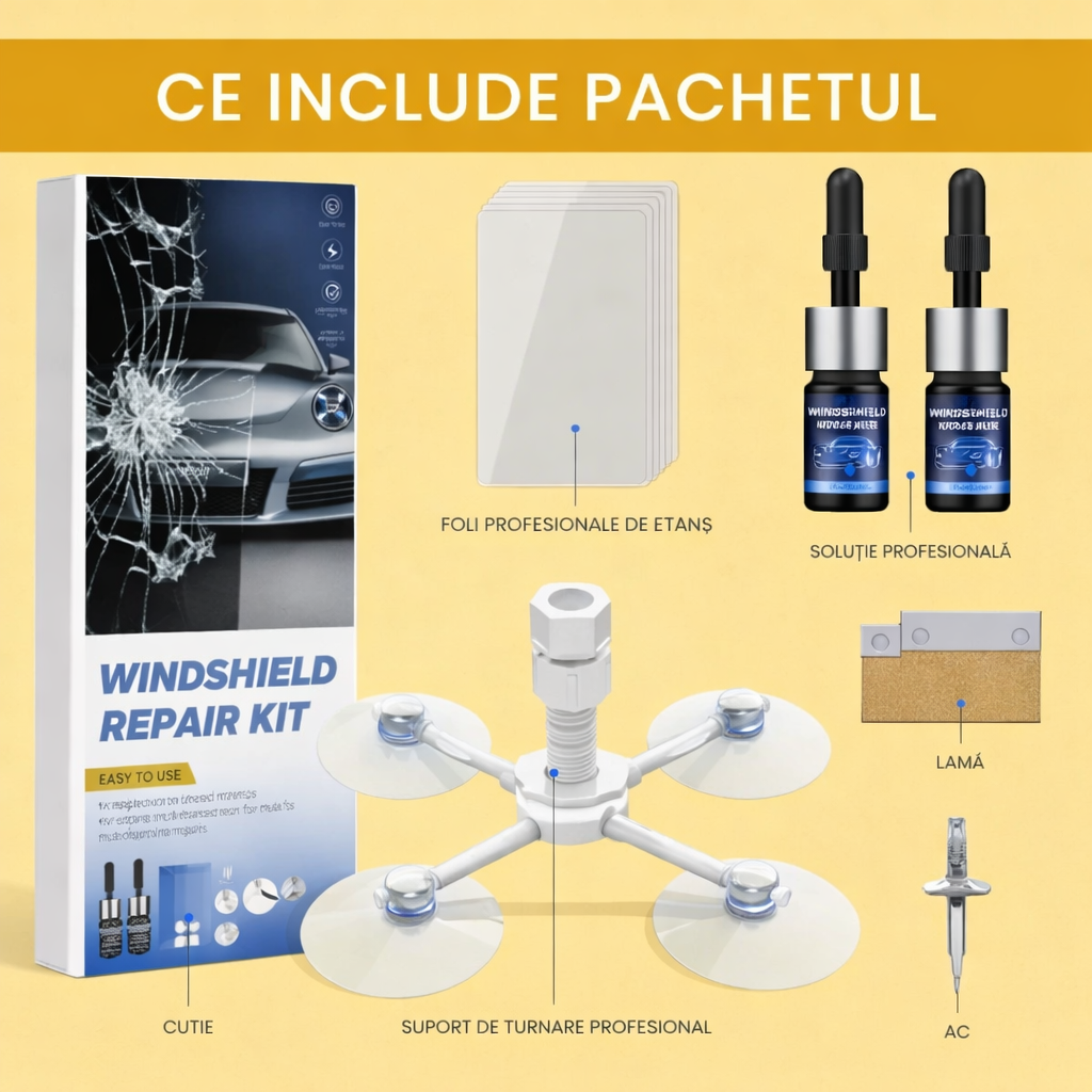 Kit Profesional pentru Reparare Parbriz sau Ecran