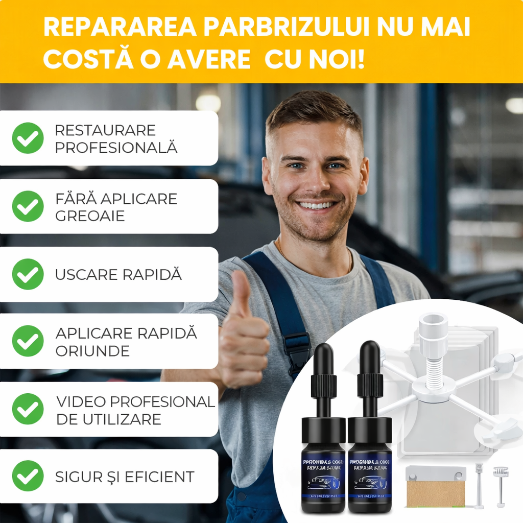 Kit Profesional pentru Reparare Parbriz sau Ecran