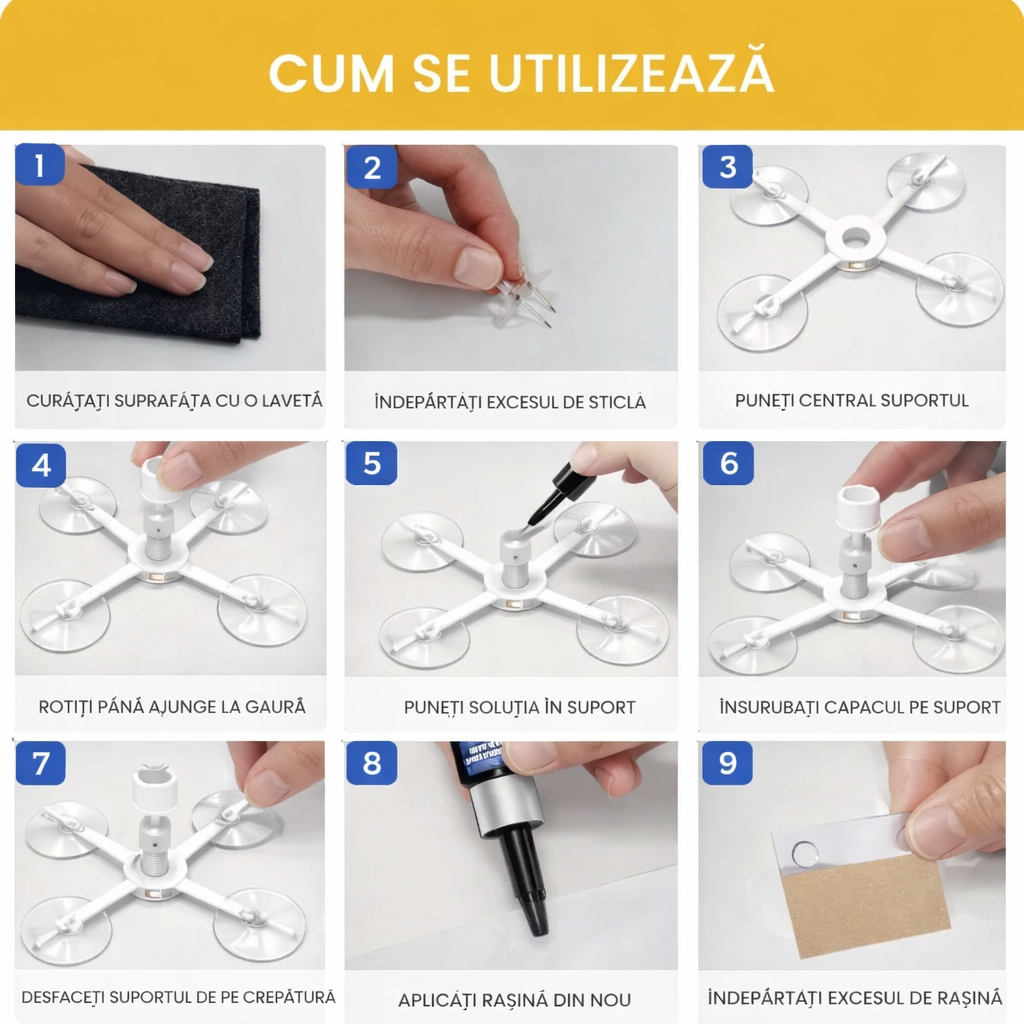 Kit Profesional pentru Reparare Parbriz sau Ecran