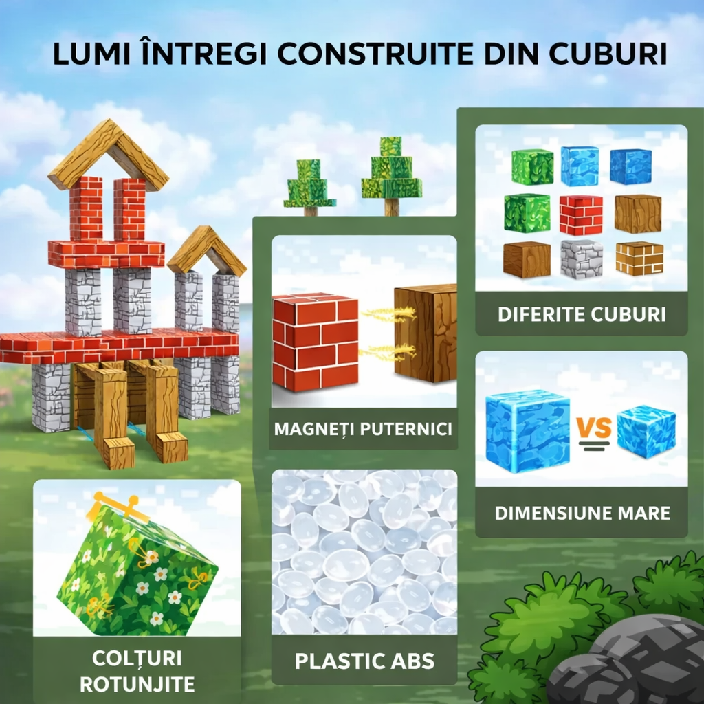 MagneCraft - Cuburi Magnetice de Construcție