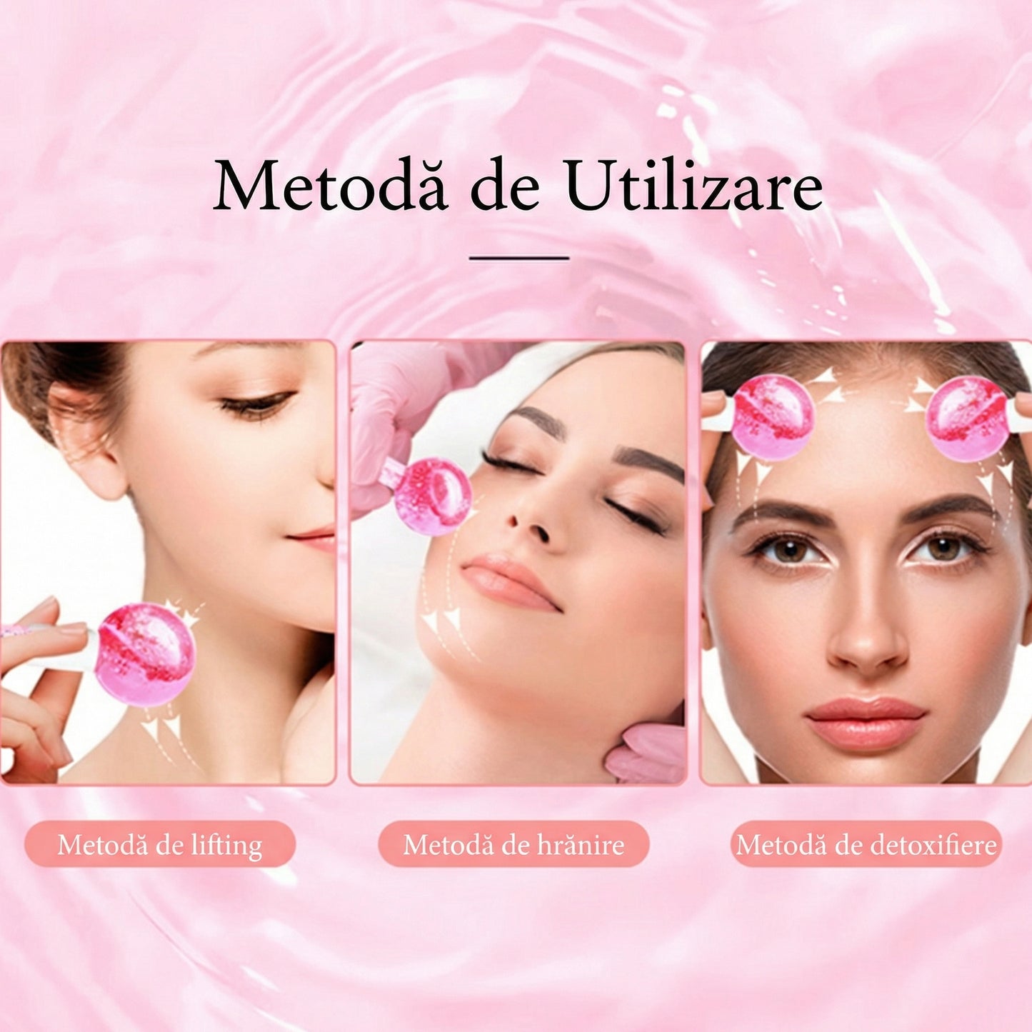 Bile cu Gheață pentru Masaj Facial