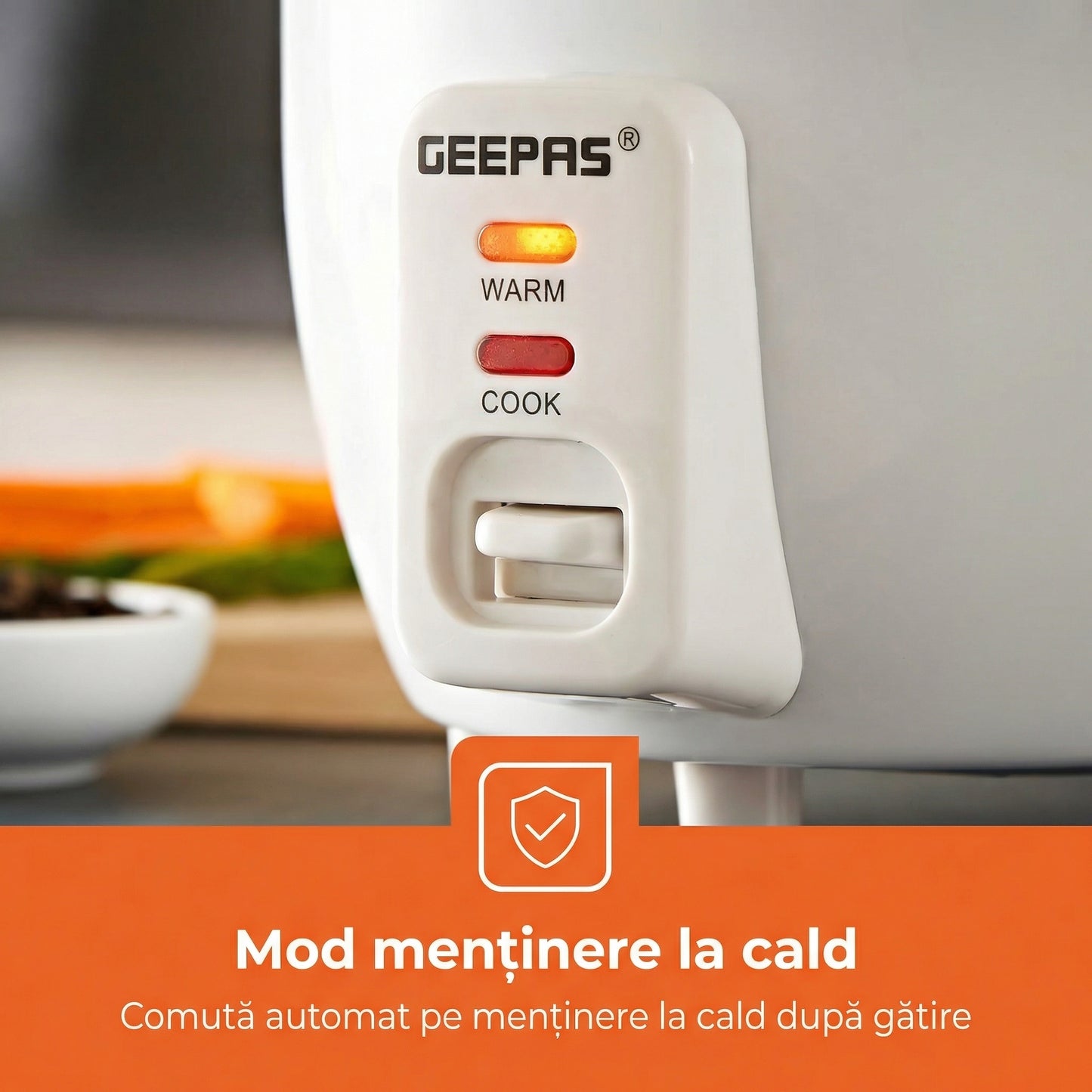 Oala Electrică pentru Gătit, 2 în 1, Funcție de Menținere la Cald, Recipient Antiaderent și Capac din Sticlă