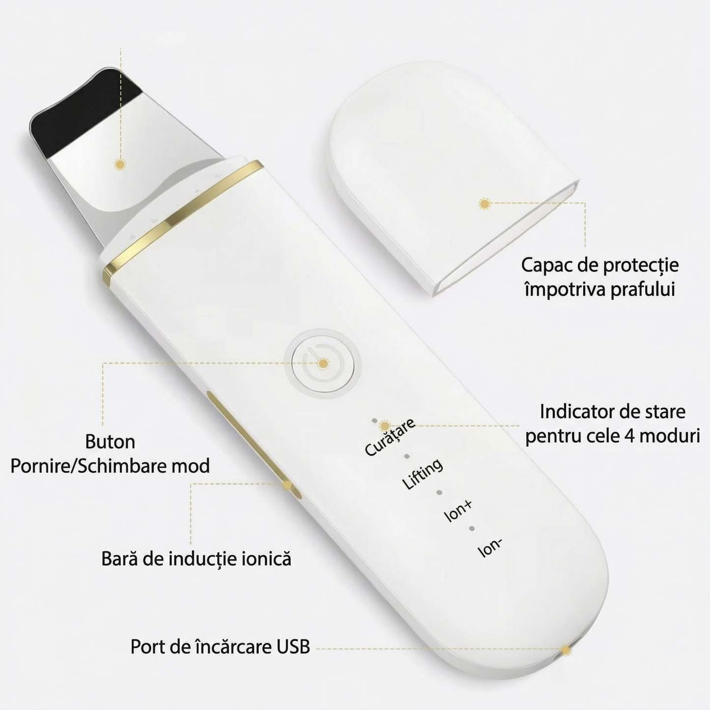 Aparat de Curățare Facială Electrică cu Încărcare