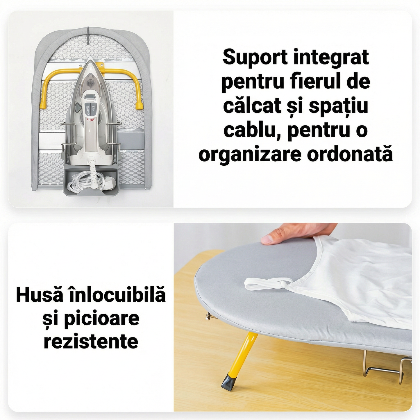 Masă de Călcat Pliabilă cu Suport