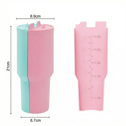 Separator Dublu din Silicon cu Capac pentru Pahar