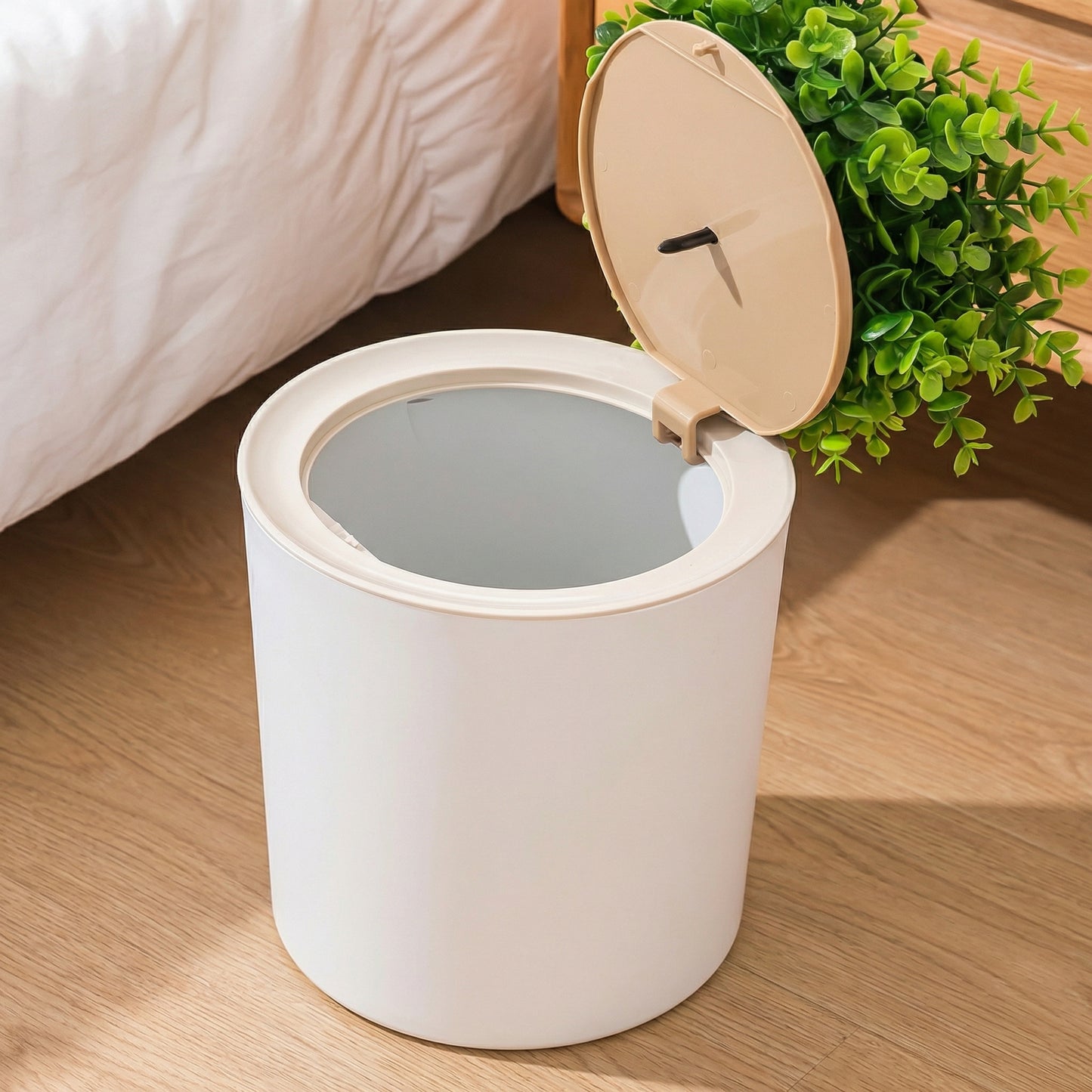 CoșulCreativ - Coș de Gunoi cu Plante Artificiale pentru Baie și Bucătărie