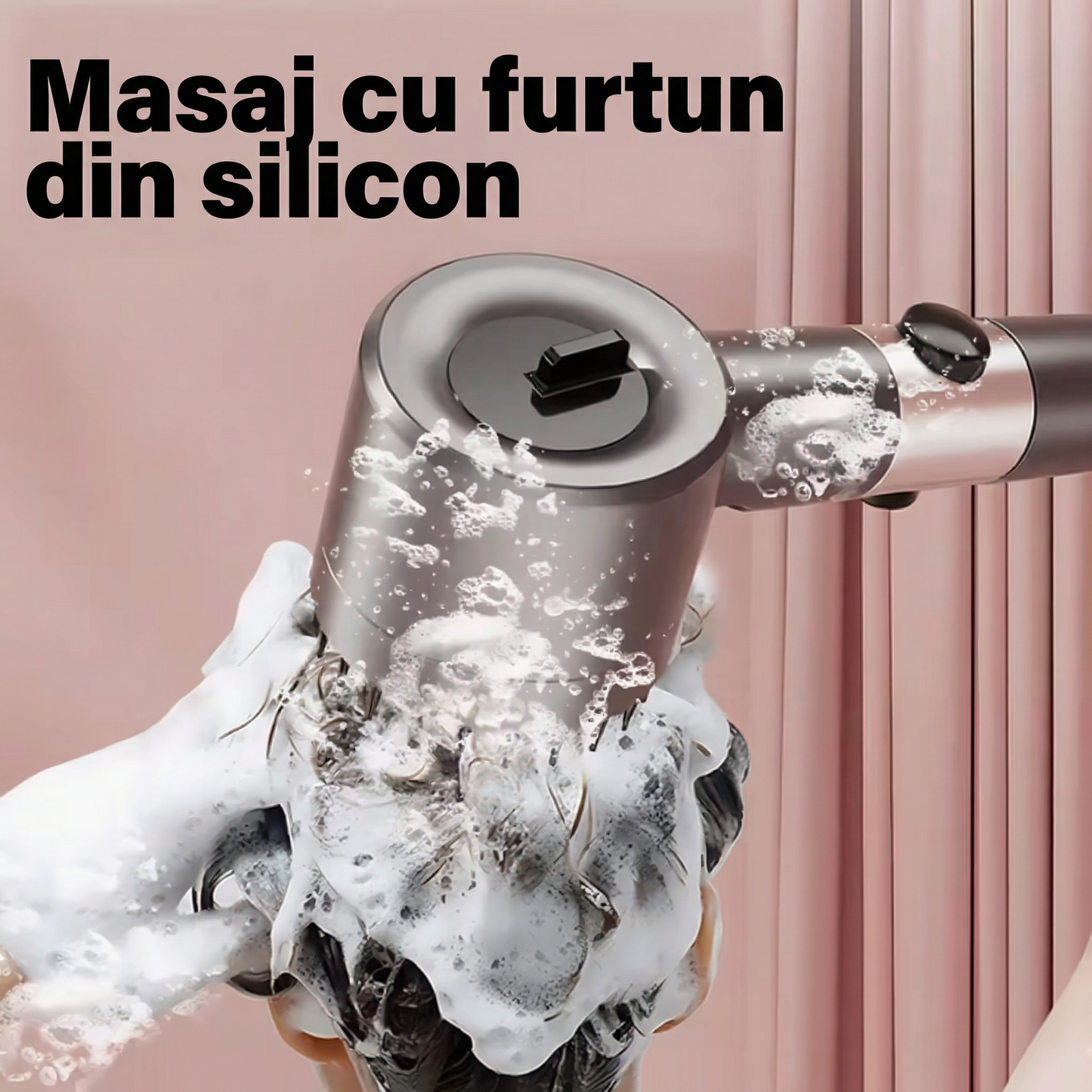Cap de Duș cu Masaj cu 3 Moduri și Funcție de Filtrare, CADOU 18 Filtre de Înlocuire