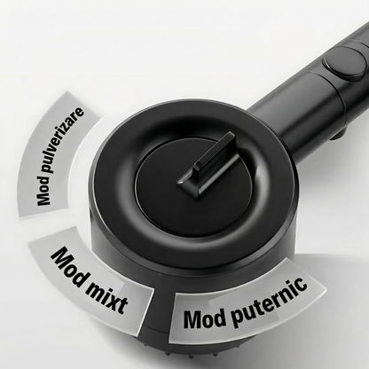 Cap de Duș cu Masaj cu 3 Moduri și Funcție de Filtrare, CADOU 18 Filtre de Înlocuire