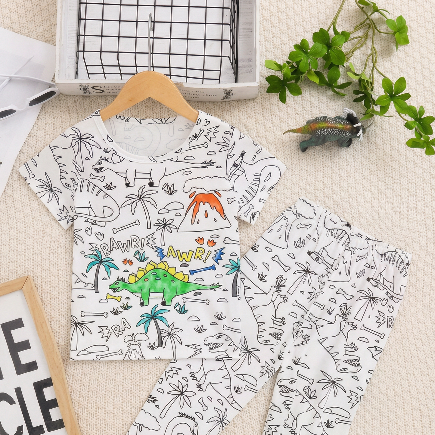 PijamaleMagice - Pijamale cu Model Imprimat de Colorat
