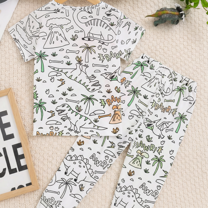 PijamaleMagice - Pijamale cu Model Imprimat de Colorat