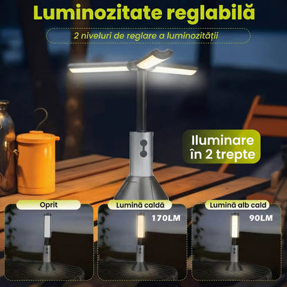 Proiector LED și Lanternă pentru Camping