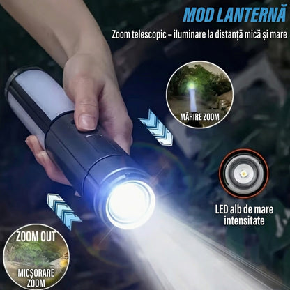 Proiector LED și Lanternă pentru Camping