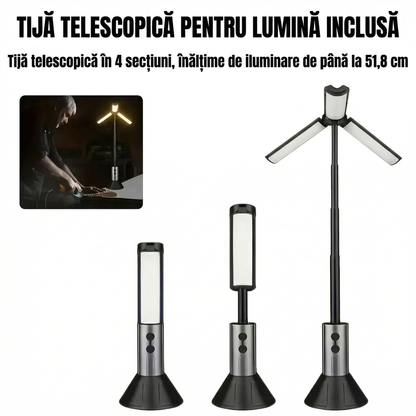 Proiector LED și Lanternă pentru Camping