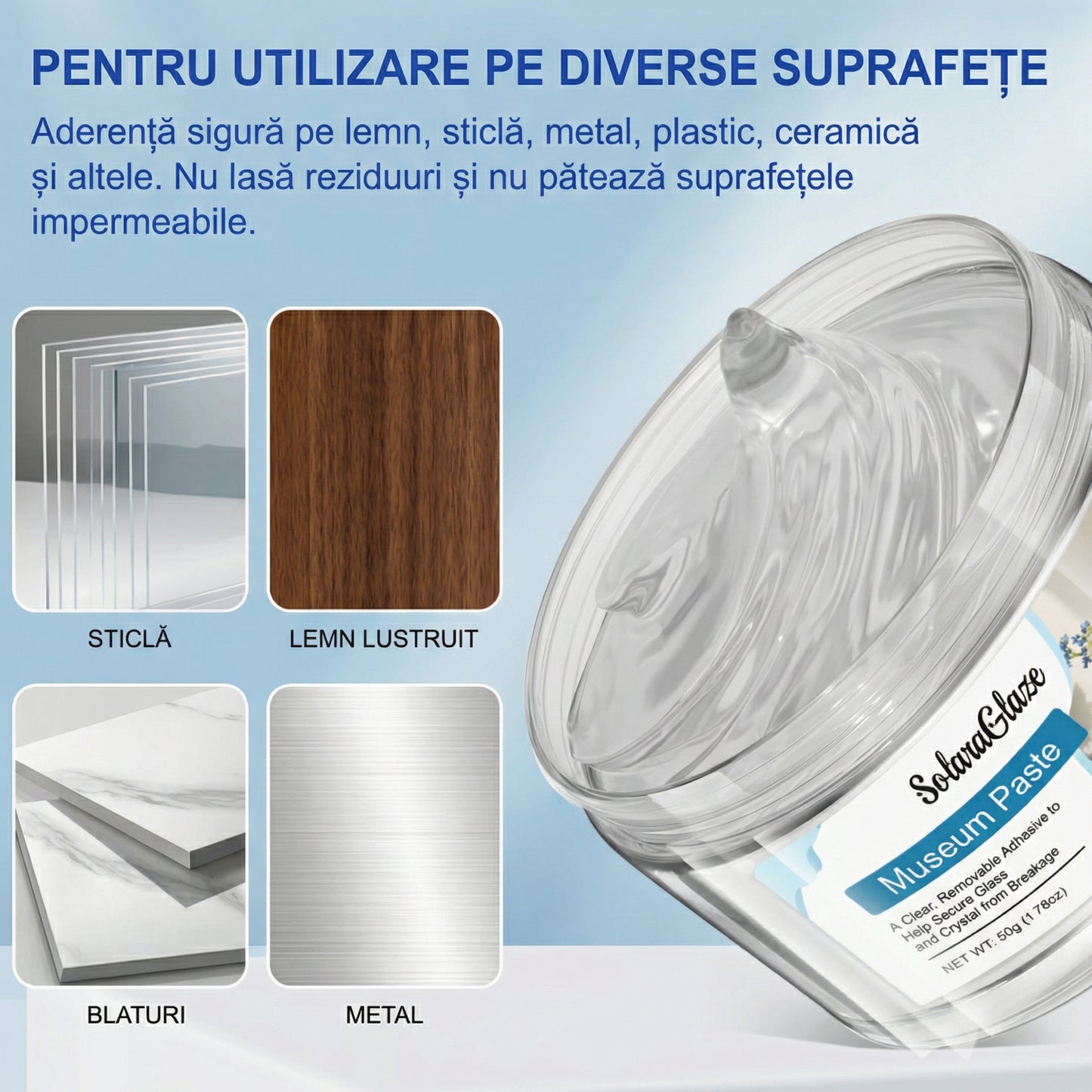 Gel Transparent Adeziv Reutilizabil