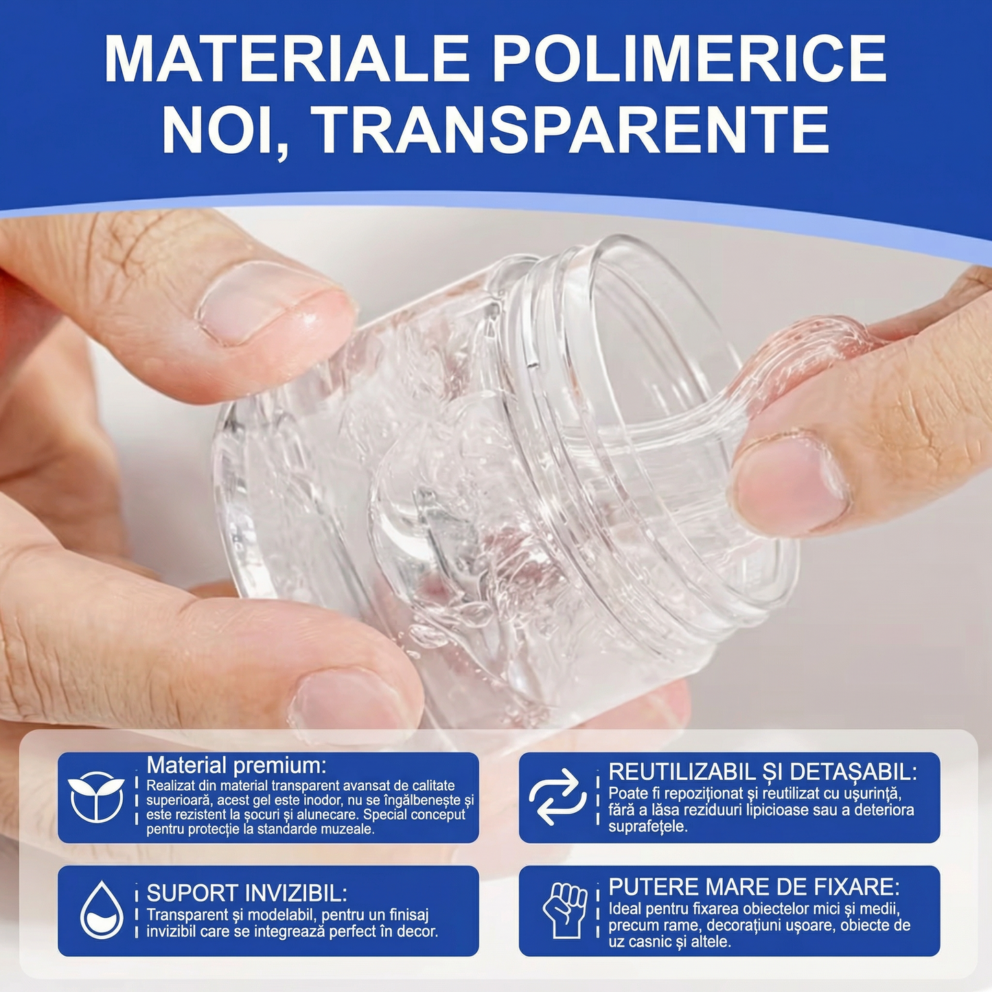 Gel Transparent Adeziv Reutilizabil
